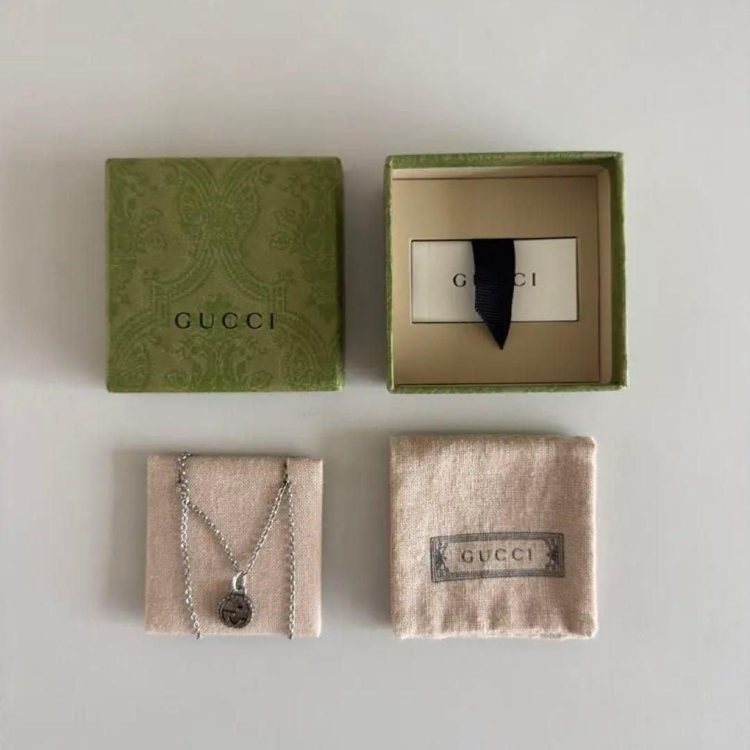 【極美品】GUCCI グッチ アラベスク インターロッキングGネックレス 925
