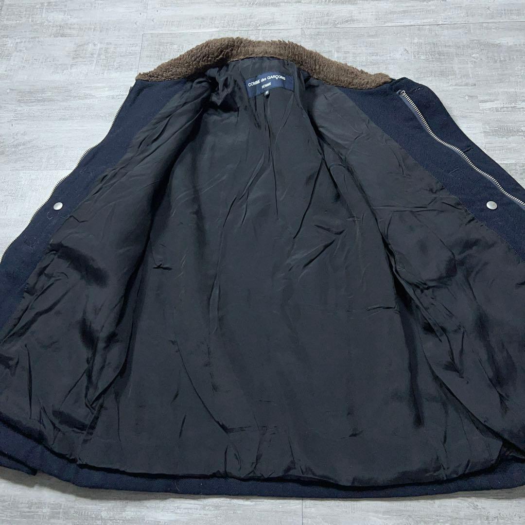 comme des garcons homme デッキジャケット ボア ネイビー