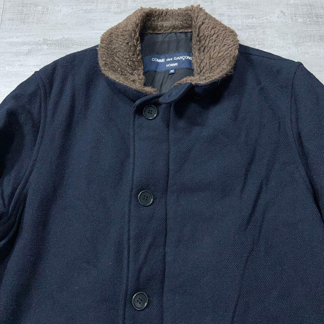 comme des garcons homme デッキジャケット ボア ネイビー
