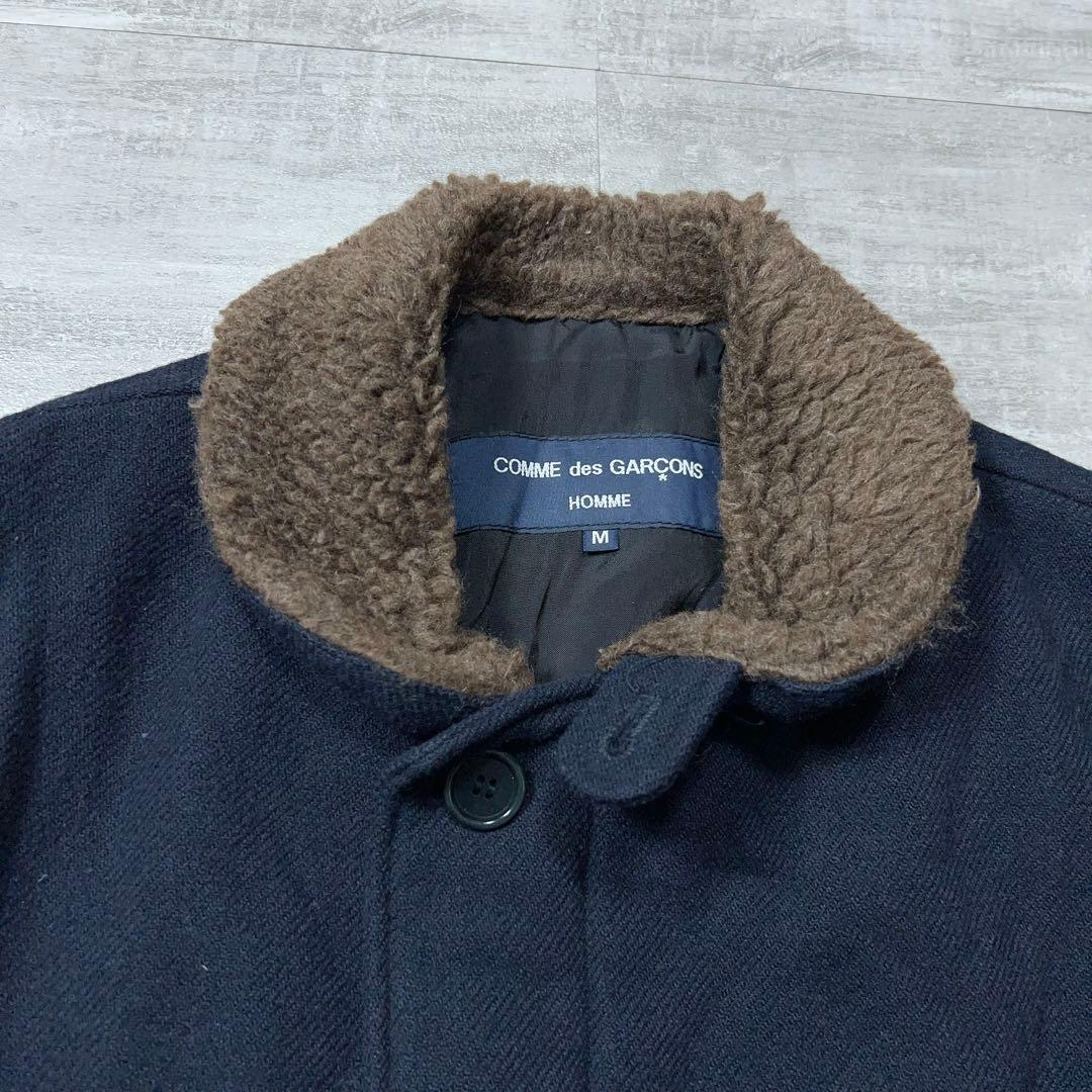 comme des garcons homme デッキジャケット ボア ネイビー