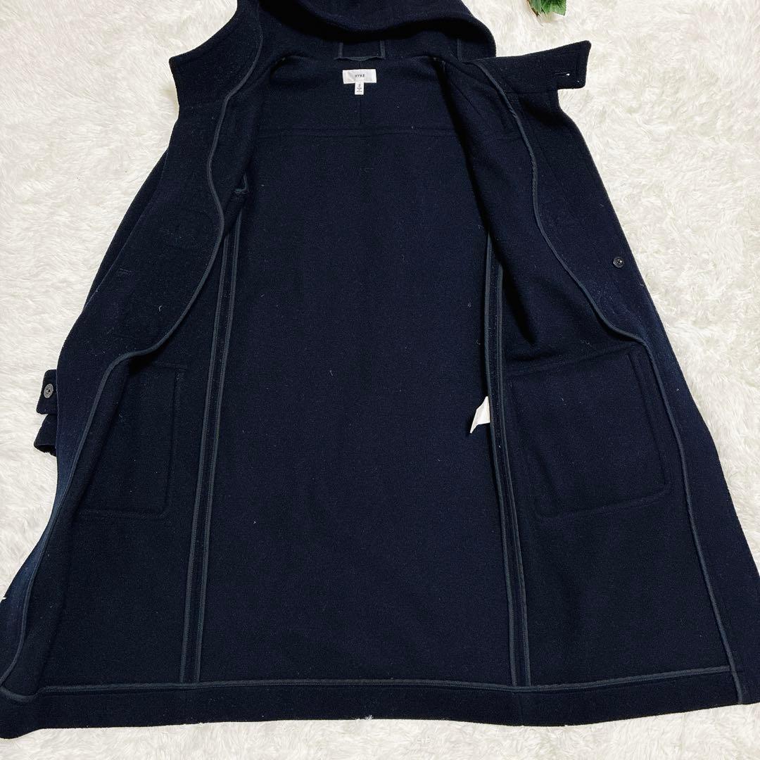 美品 HYKE ハイク　ダッフルコート ネイビー ウール　サイズ2 日本製