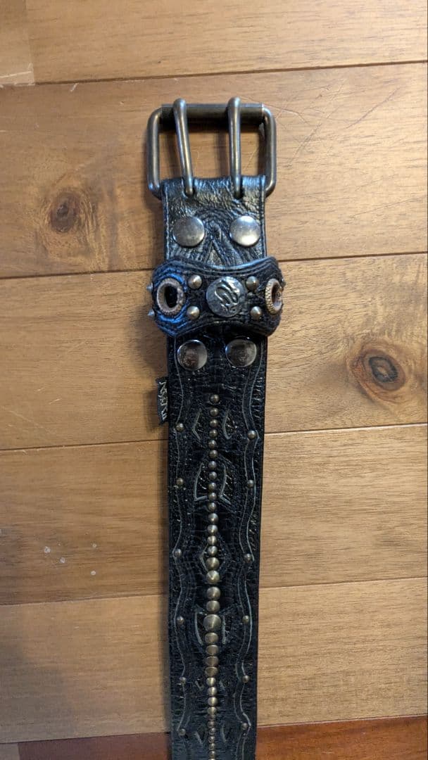 KMRii（ケムリ）スタッズレザーベルト 黒