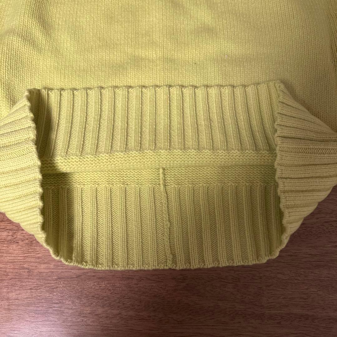 MACPHEE ラムカシミアビルドネックプルオーバー　ニット　イエロー　新品