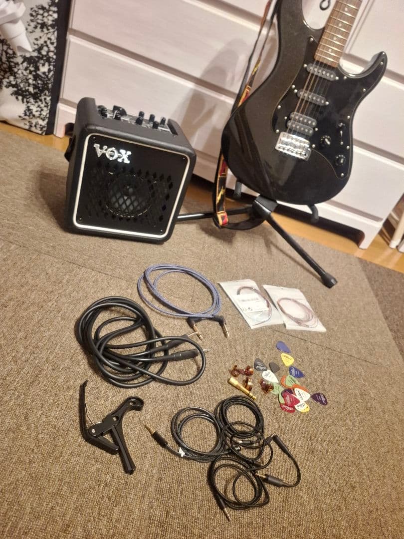 即演奏可能！ エレキギターセット ケース VOXアンプ