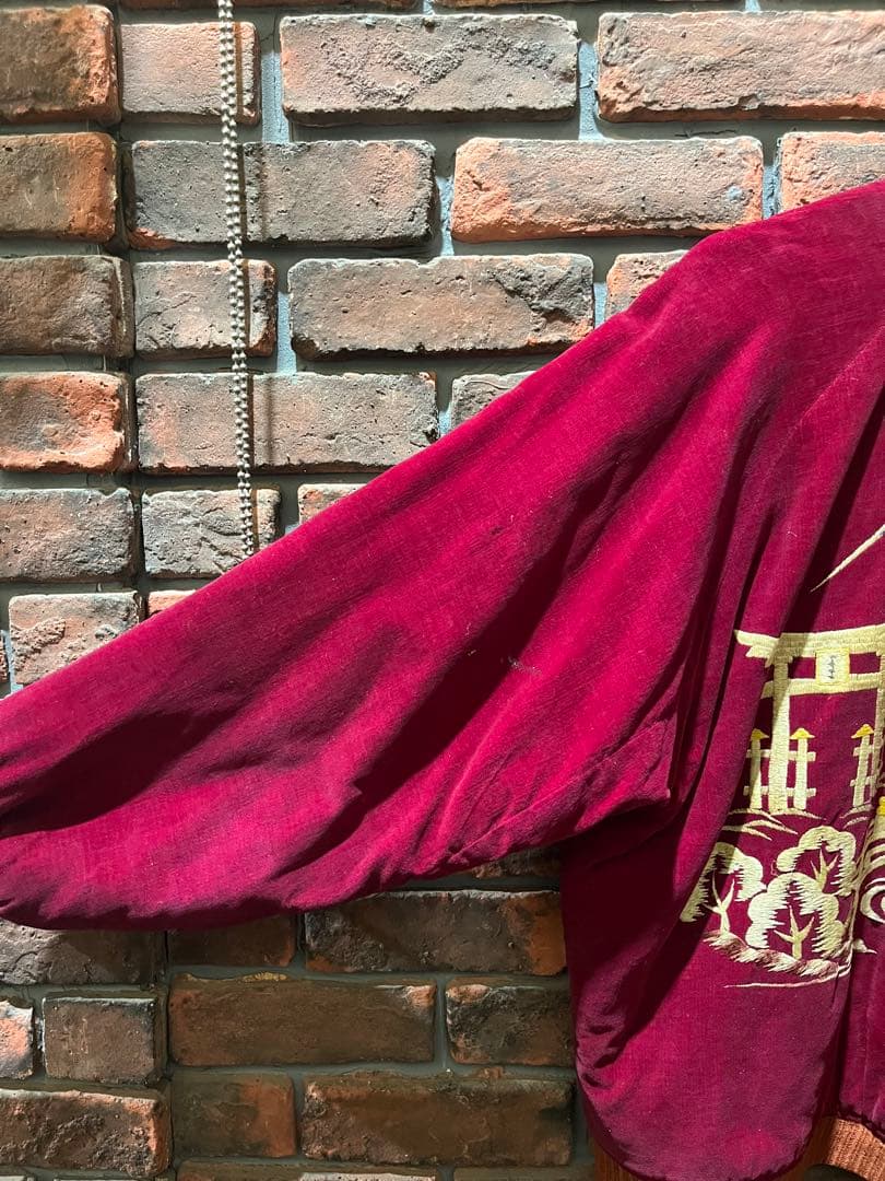 スペシャル　50s スカジャン　別珍　五重塔　富士山　オリジナル