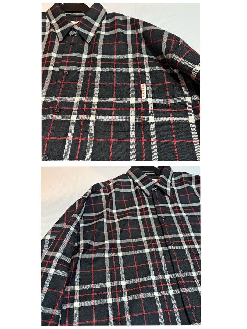 【極美品】マルニ　MARNI チェックシャツ　48 大きめ　オーバーサイズ