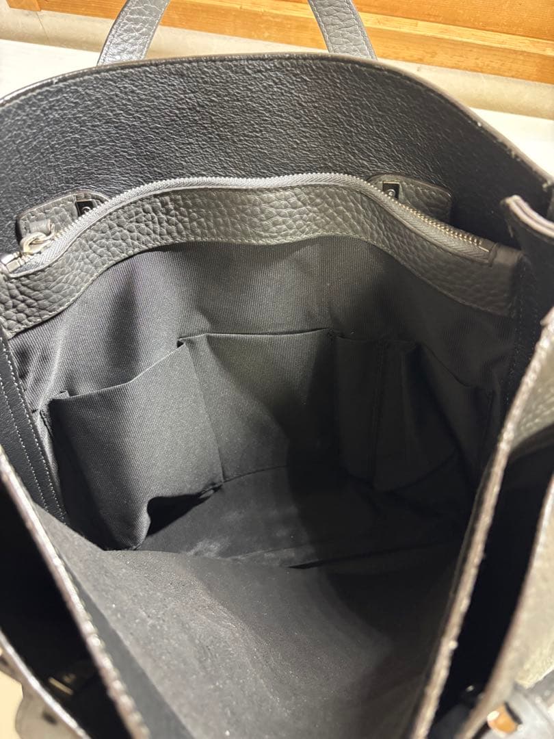 FURLA グレー レザートートバッグ　本革