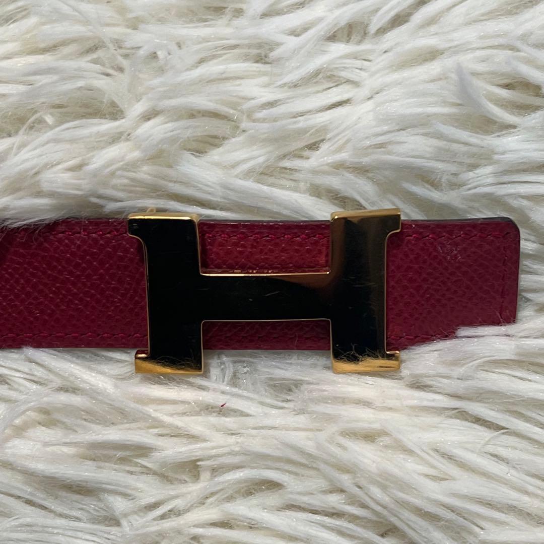 【極美品】エルメス ベスト Hロゴ リバーシブル ゴールド金具 コンスタンス