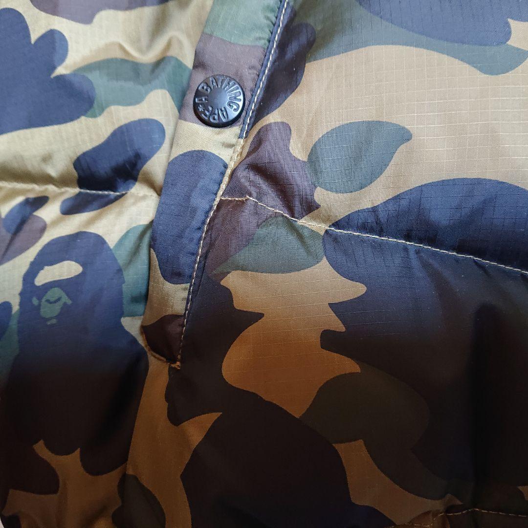 アベイシングエイプ ダウンジャケット カモフラ迷彩 S