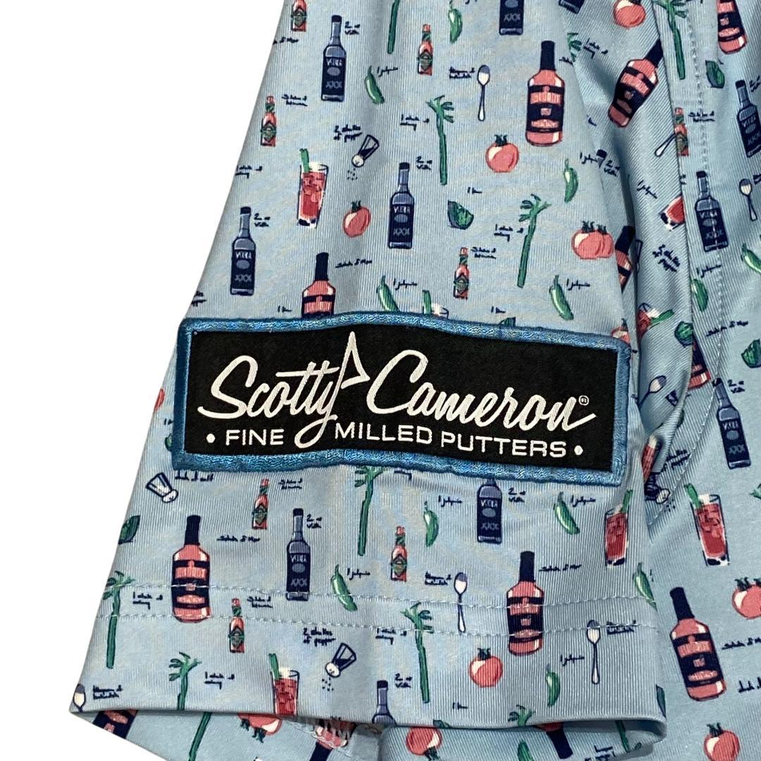 ピーターミラー×スコッティキャメロン ストレッチ ポロシャツ S ブルー系