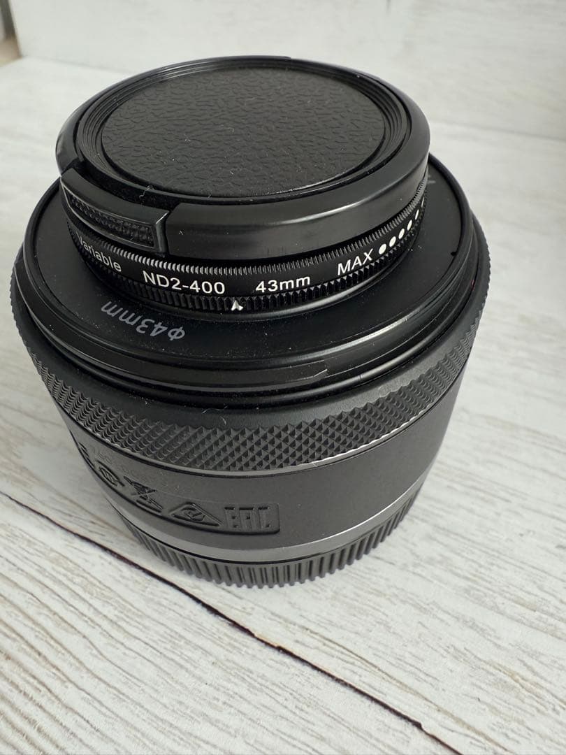 Canon RF 50mm F1.8 STM レンズ＋可変NDフィルター付き