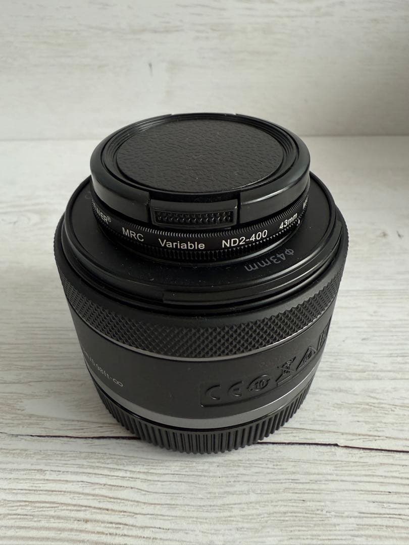 Canon RF 50mm F1.8 STM レンズ＋可変NDフィルター付き