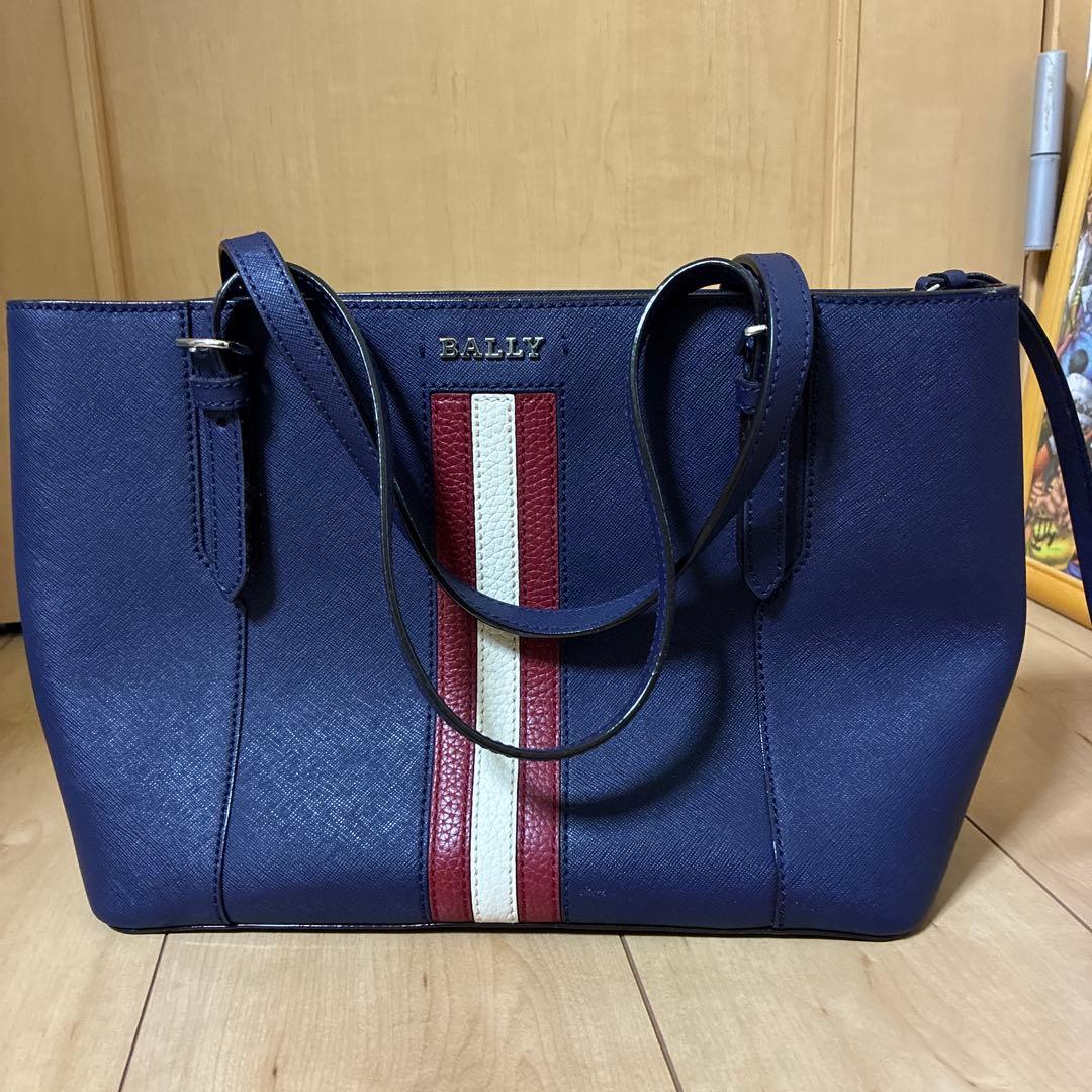 BALLY ネイビー トートバッグ