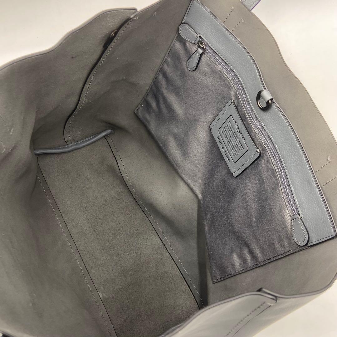 美品✨ コーチ 59403 トートバッグ ビジネス レザー 肩掛け グレー A4