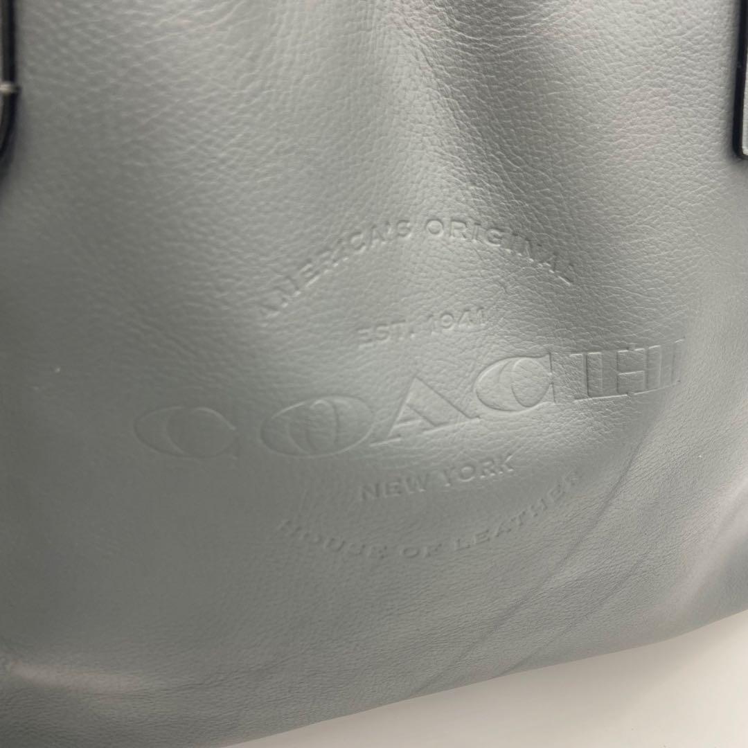 美品✨ コーチ 59403 トートバッグ ビジネス レザー 肩掛け グレー A4