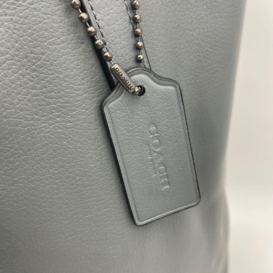 美品✨ コーチ 59403 トートバッグ ビジネス レザー 肩掛け グレー A4