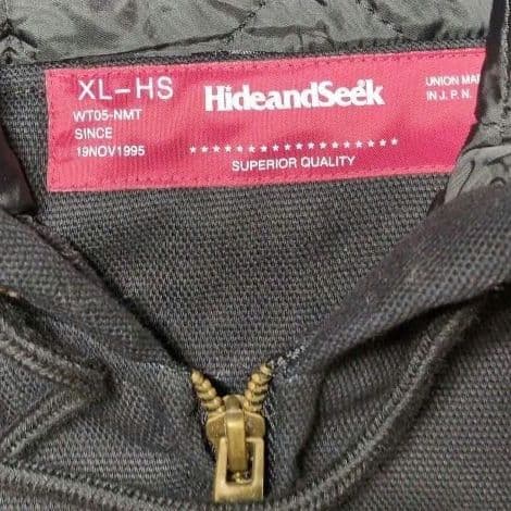 H&S ZIP JKT XL BLACK 未使用 ハイドアンドシーク