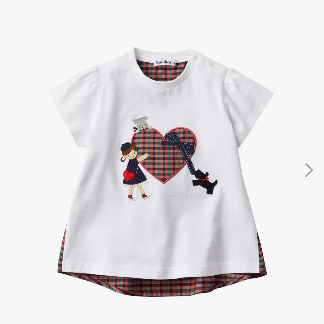 新品　完売品　familiar Tシャツ シャンブレー　110