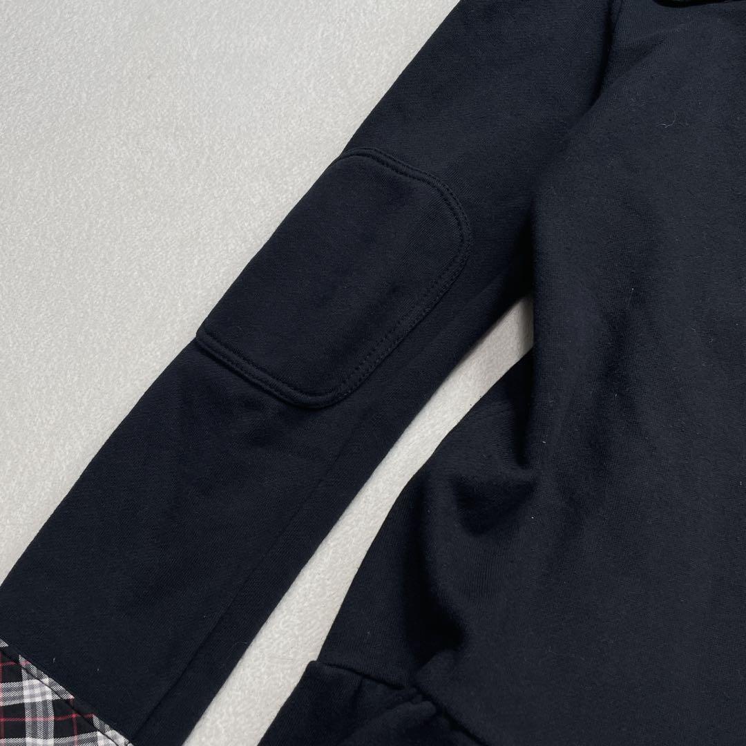 バーバリーブルーレーベル ダッフルコート 38 裏起毛スエット ホースロゴ刺繍