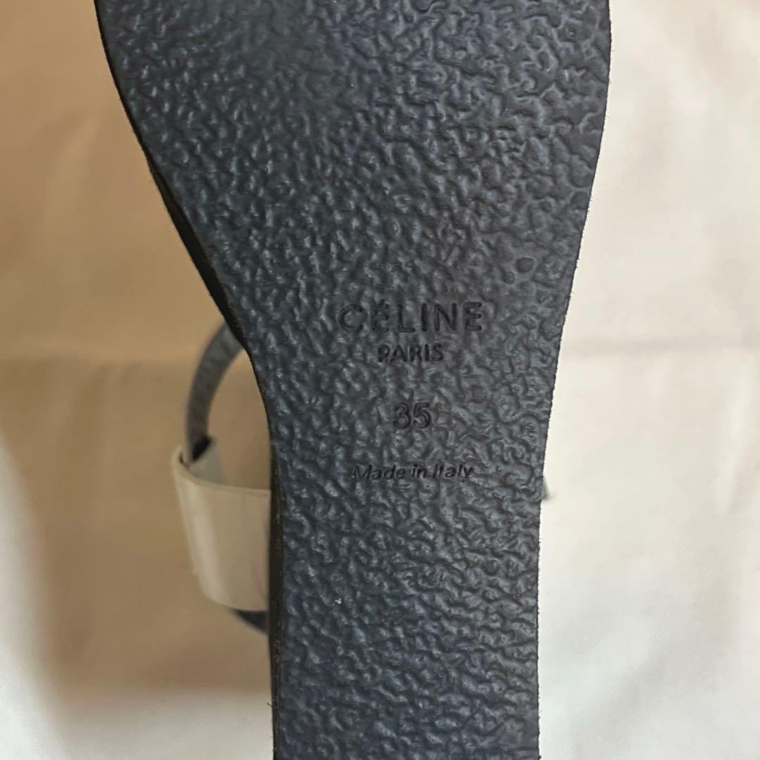 CELINE プラットフォームサンダル ホワイト・ブラック