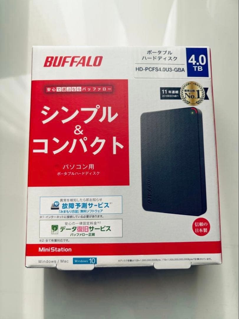 【新品】バッファロー 4TB ポータブルハードディスク
