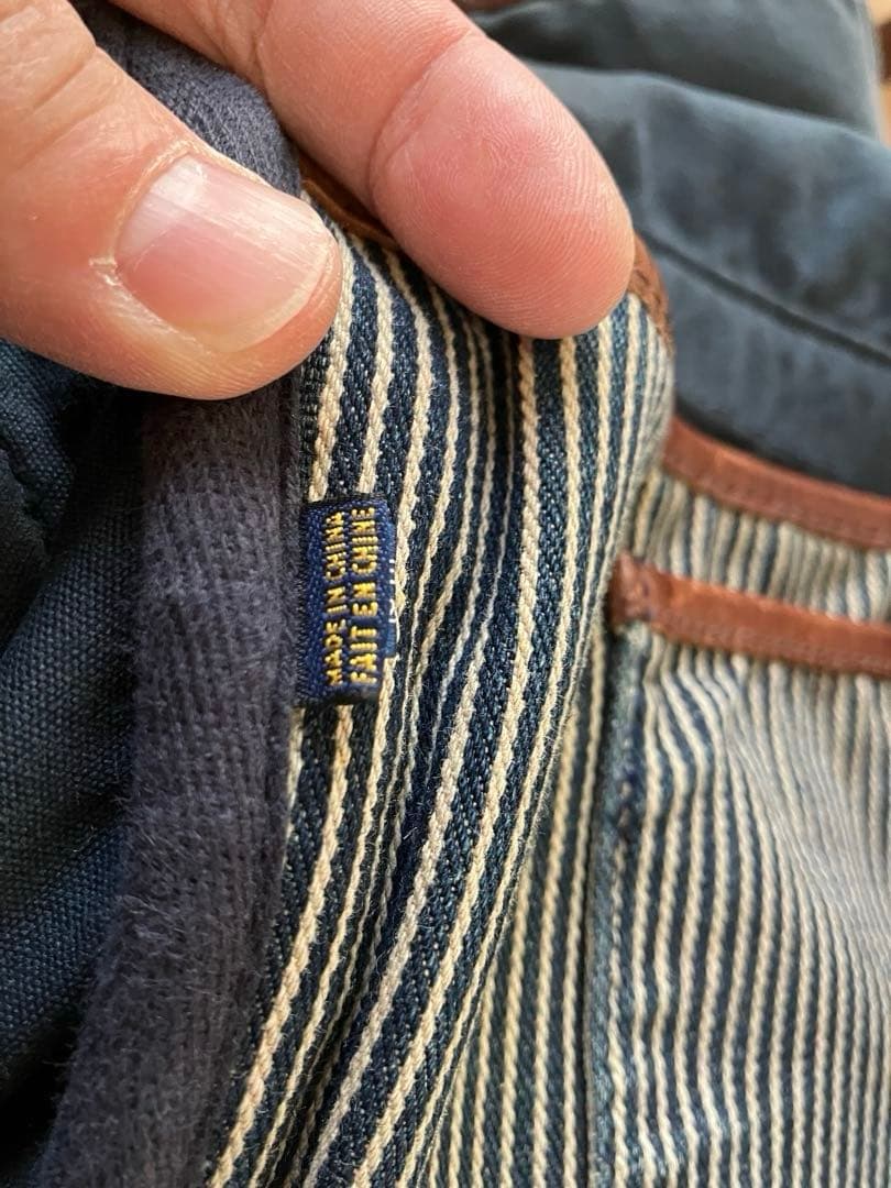 RALPH LAUREN RUGBY メッセンジャーバッグ デニム レザー