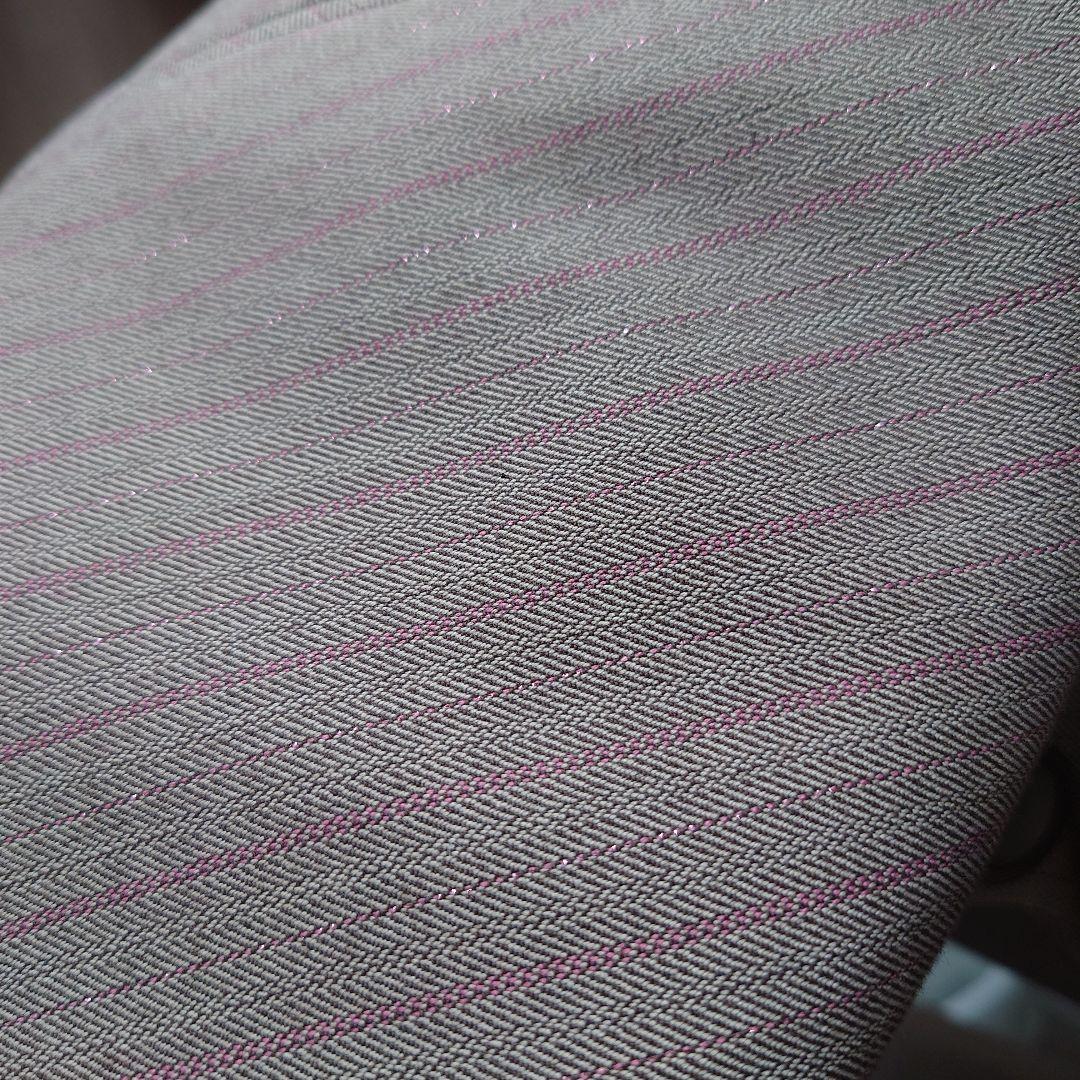 ☆42☆ 定価10.8万 ミラショーンブラウンパンツスーツ ストライプ ウール混