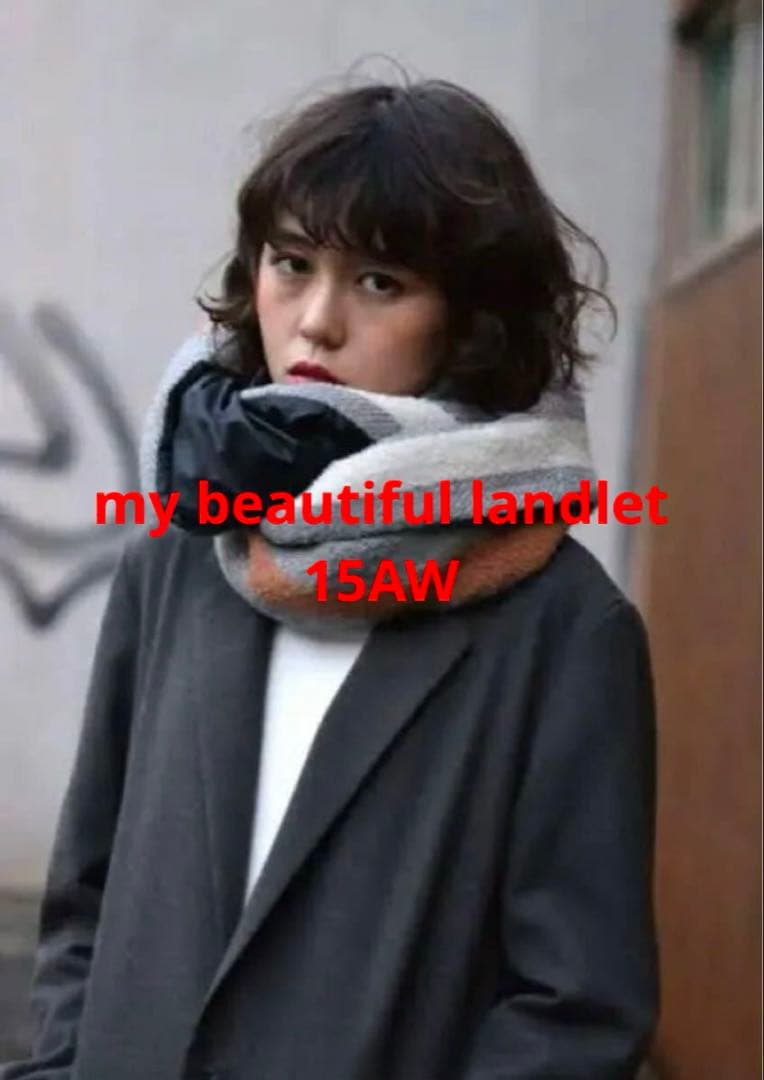 【15AW my beautiful landletランダムストライプスヌード】
