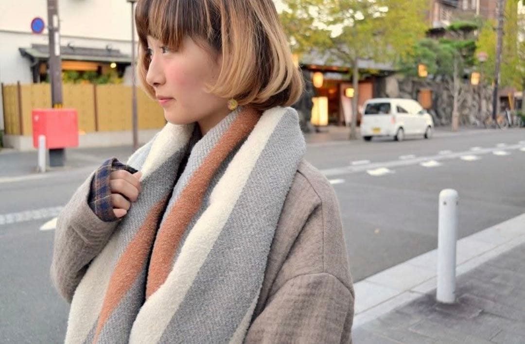 【15AW my beautiful landletランダムストライプスヌード】