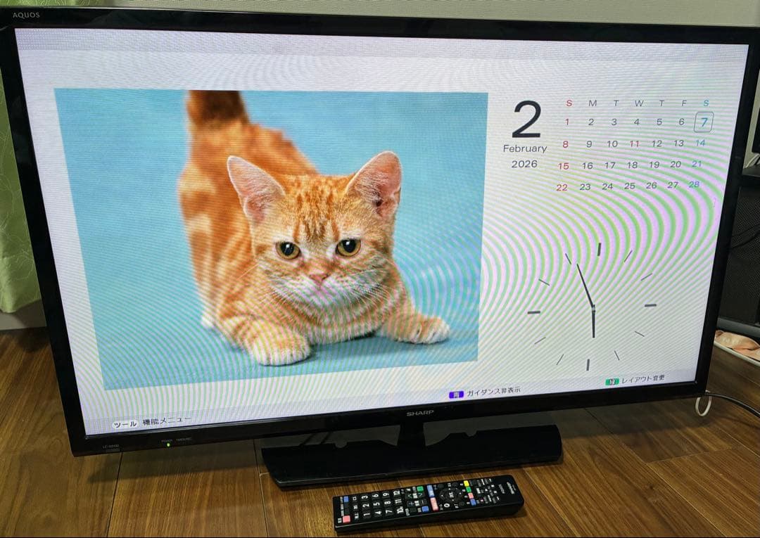 SHARP 液晶テレビ32型　LC-32H30 2016年製　リモコン付き分波器