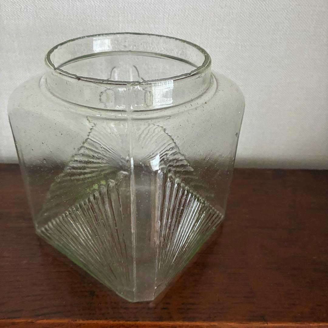 大正〜昭和初期　アールデコのあめや瓶　菓子瓶