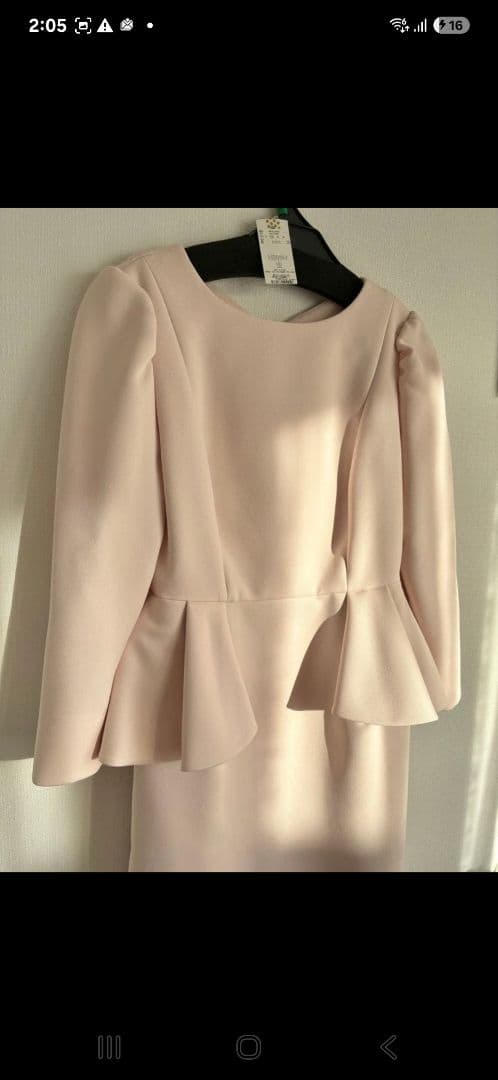 CELFORD セルフォード ロングスリーブペプラムタイトワンピース34