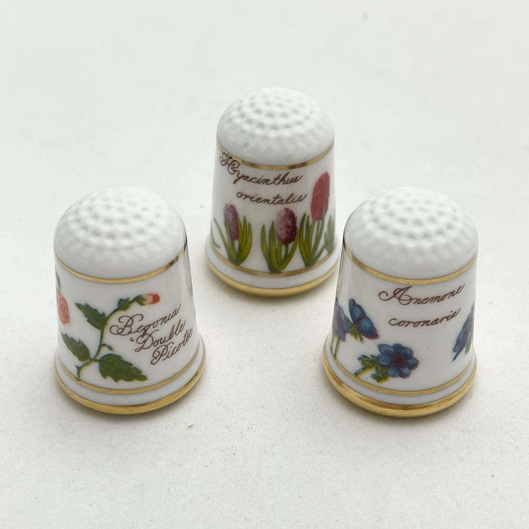 ♦️セール【美品/12個】シンブル オランダの花 フランクリン・ポーセリン