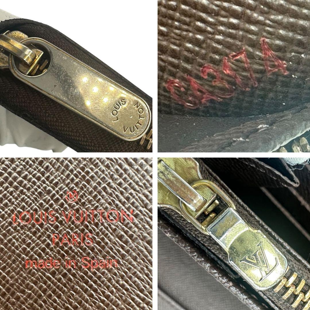 【美品】ルイヴィトン ジッピーオーガナイザー 長財布 ダミエ ラウンドファスナー