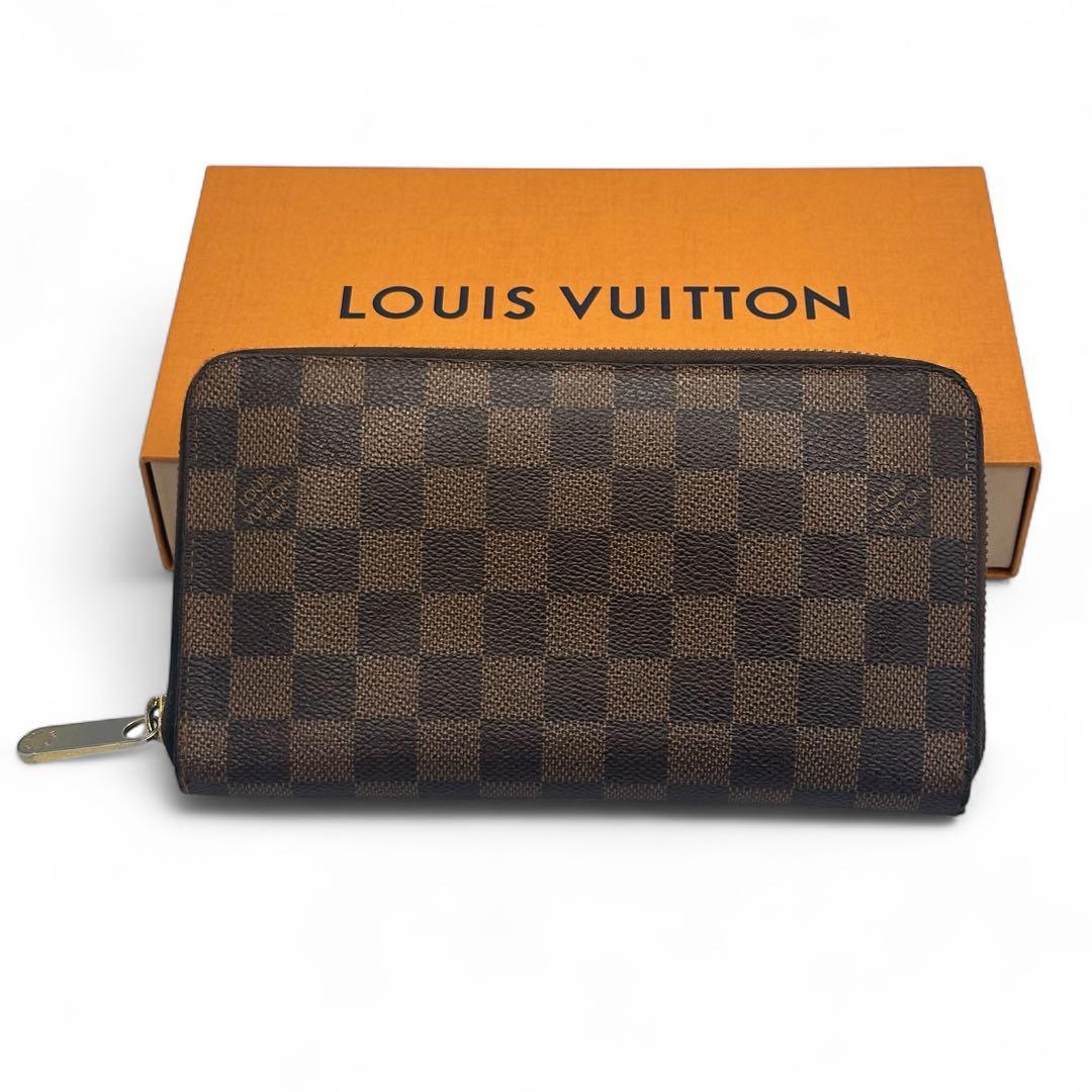 【美品】ルイヴィトン ジッピーオーガナイザー 長財布 ダミエ ラウンドファスナー