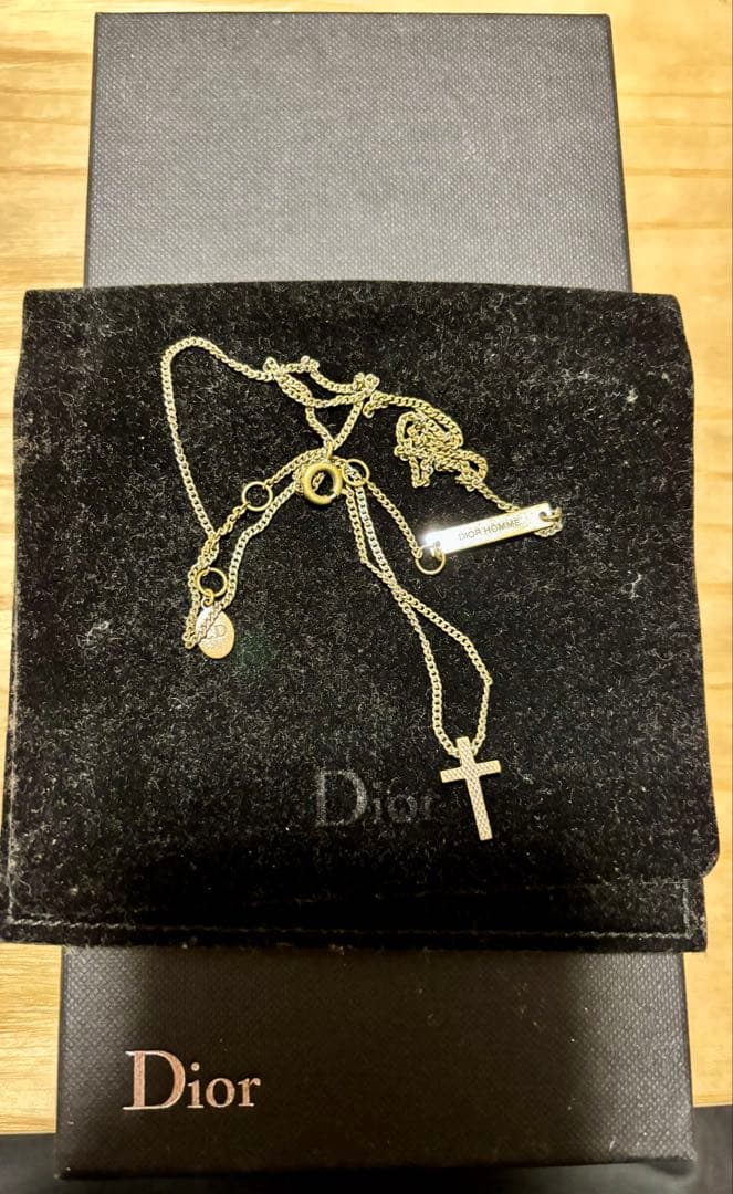 正規品 Dior Homme クロス ネックレス CD刻印 アーカイブ