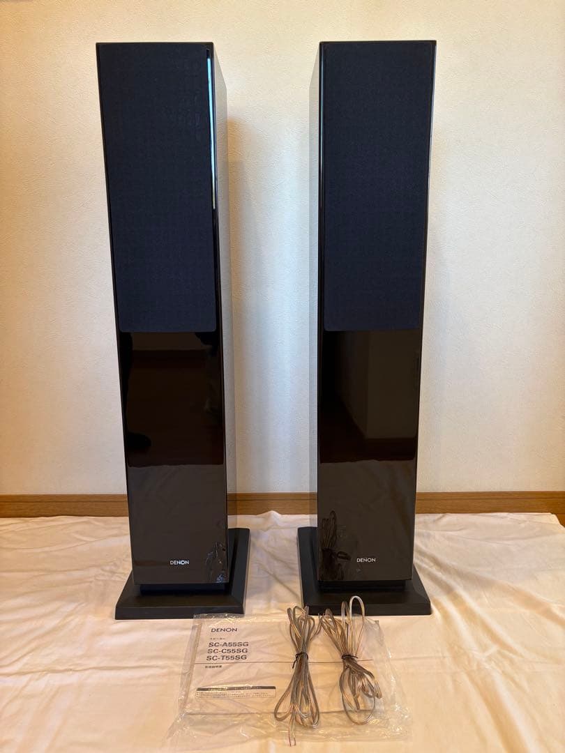 DENON　トールボーイスピーカー　SC-T55SG　スピーカーケーブル付