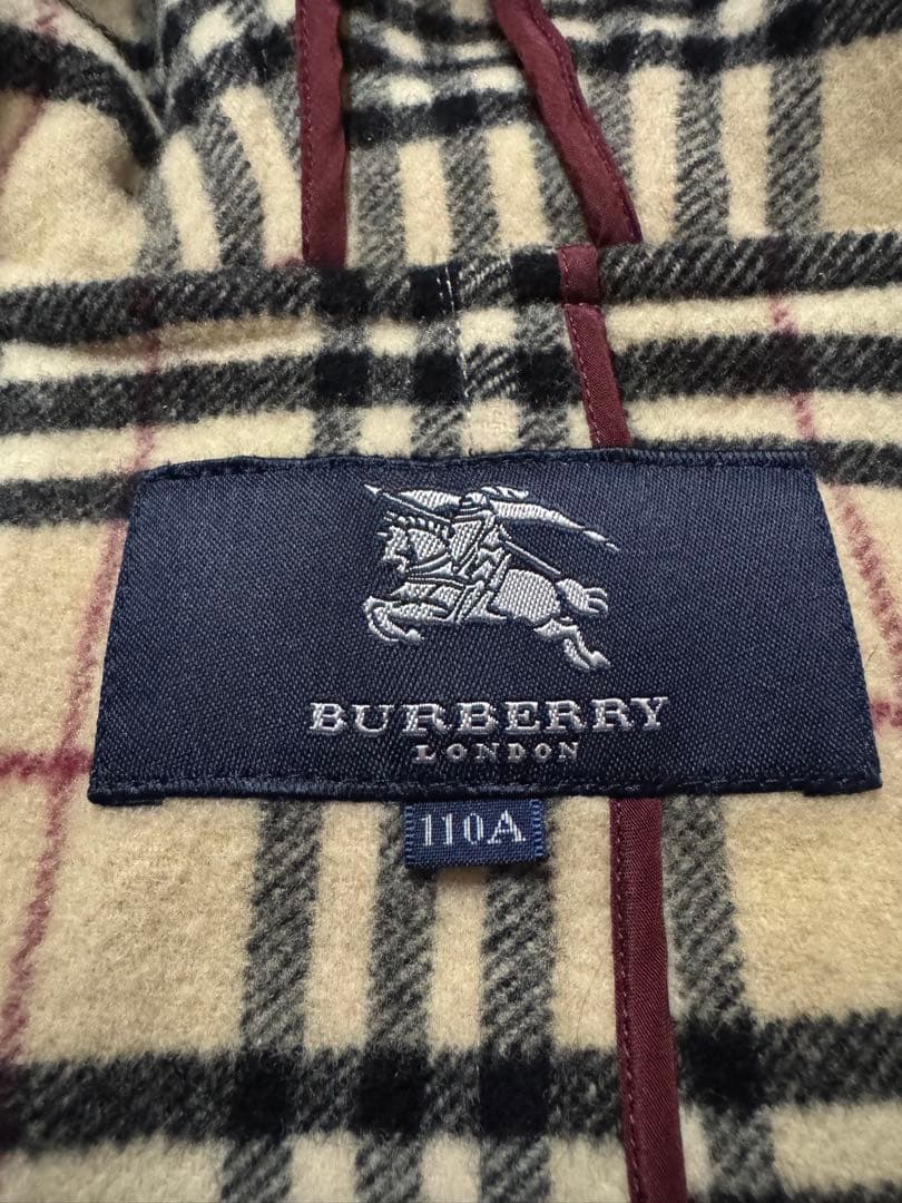 【最終価格】バーバリーロンドン　ダッフルコート 110A キッズ　赤