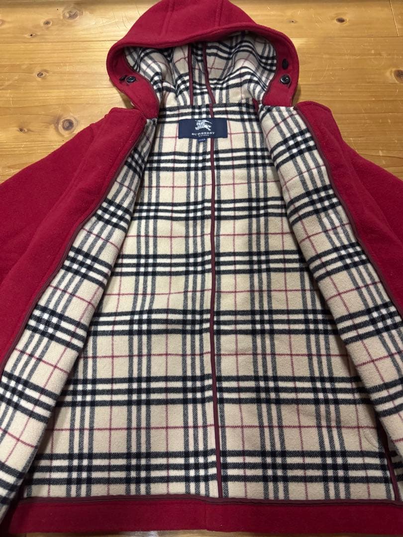 【最終価格】バーバリーロンドン　ダッフルコート 110A キッズ　赤