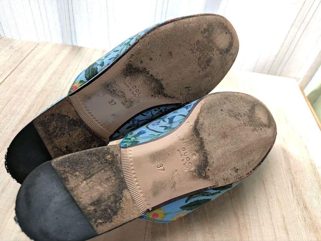 S*K様 値下げ❤❤ Gucci 432773 フラワープリント ミュール/スリ