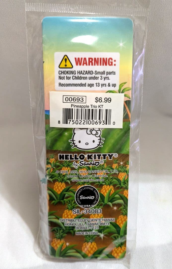 J*_様 ハローキティ　ハワイ　 パイナップル 根付　2012　未開封