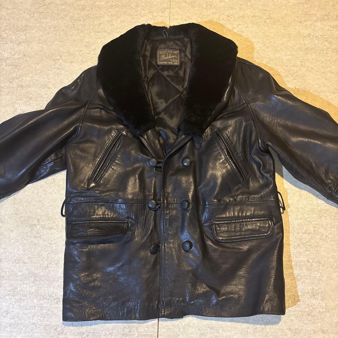 y2k 90s RED SKINS レッドスキンズ 革ジャン レザーコート L