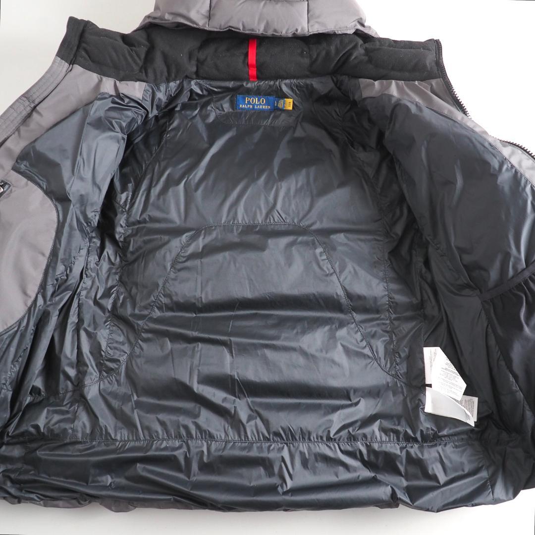 ラルフローレン　ダウンジャケット　フーデッド　グレー　肉厚　グレー　美品