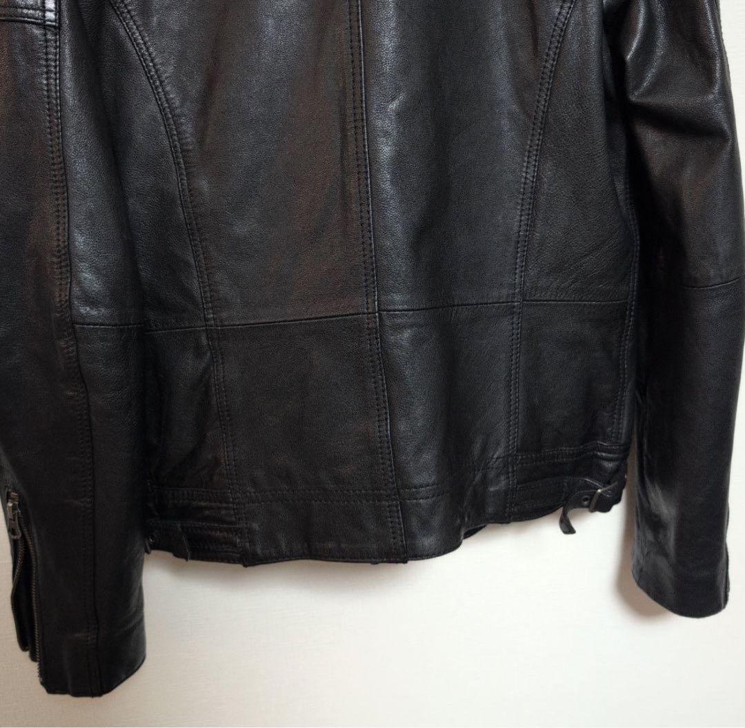 レザージャケット　ブラック　opium コーティング　エディボーイ　Iライン