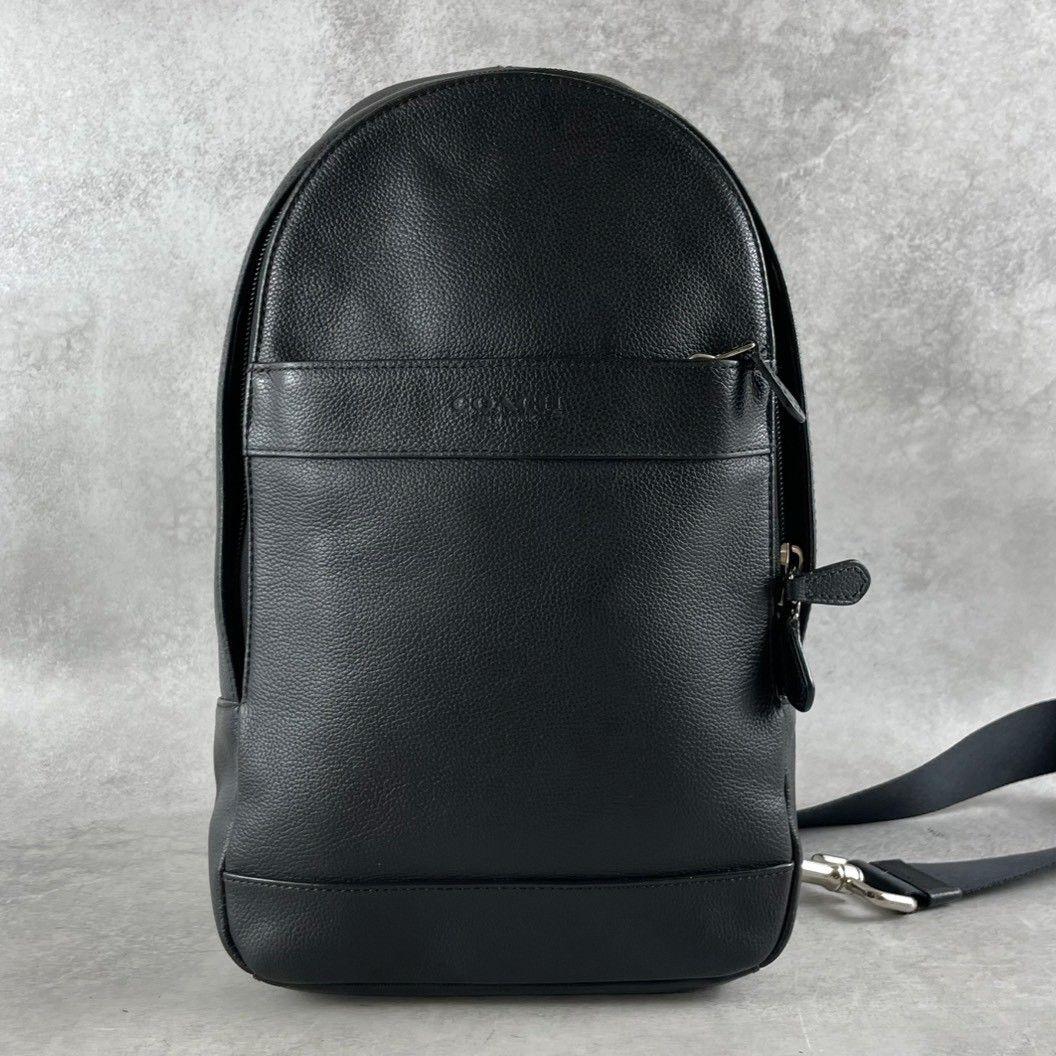 美品 COACH コーチ レザー ボディバッグ ショルダーバッグ 黒 ブラック