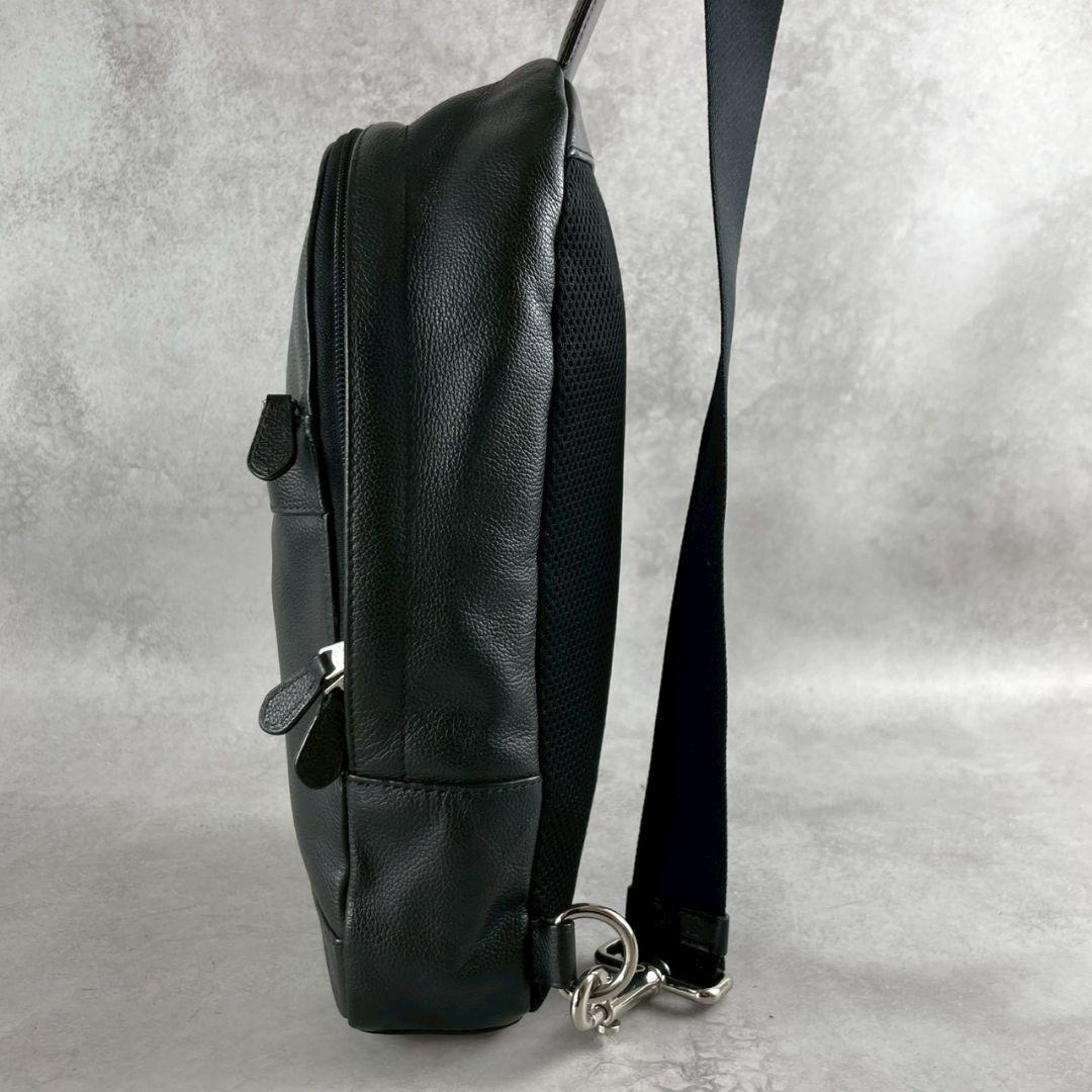 美品 COACH コーチ レザー ボディバッグ ショルダーバッグ 黒 ブラック