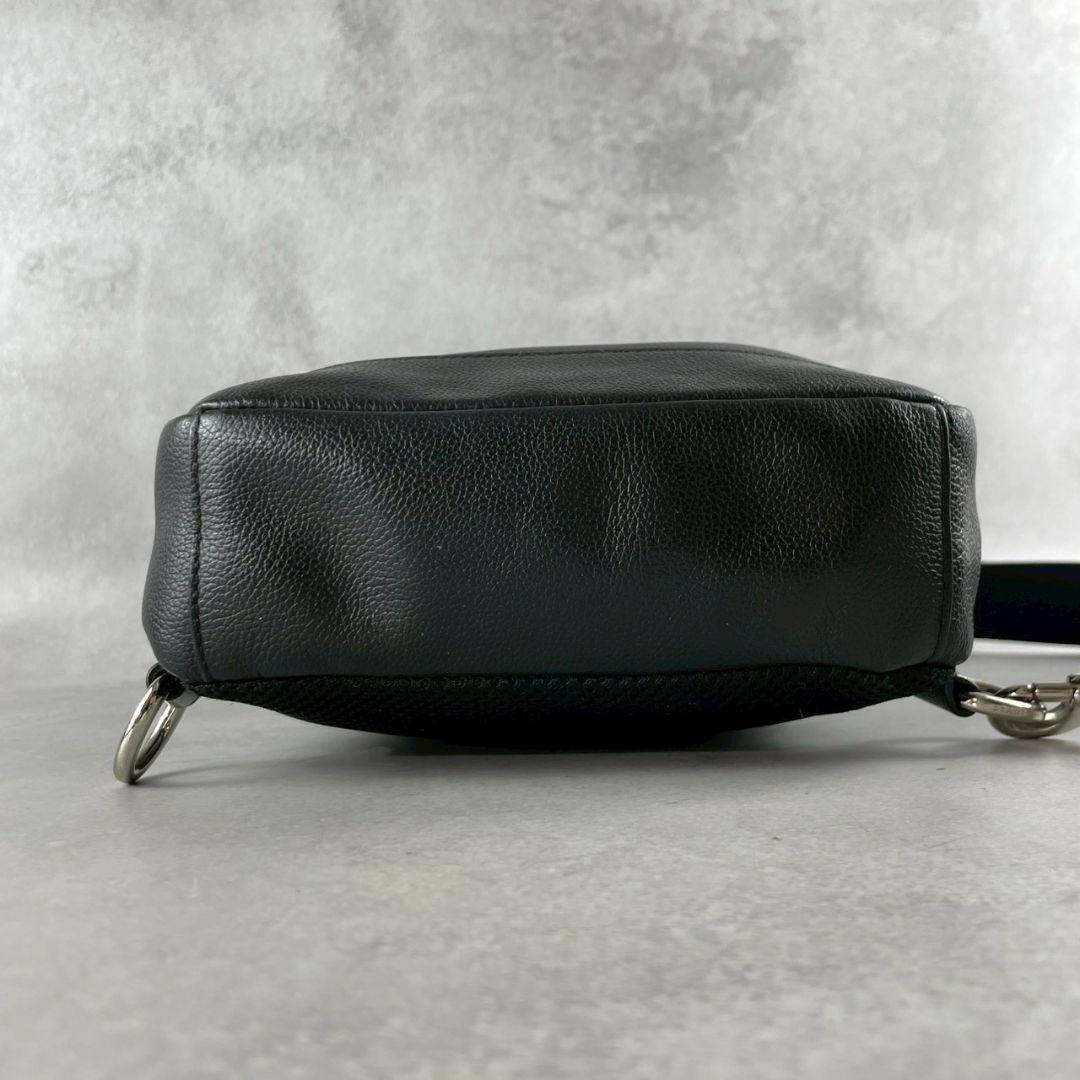美品 COACH コーチ レザー ボディバッグ ショルダーバッグ 黒 ブラック