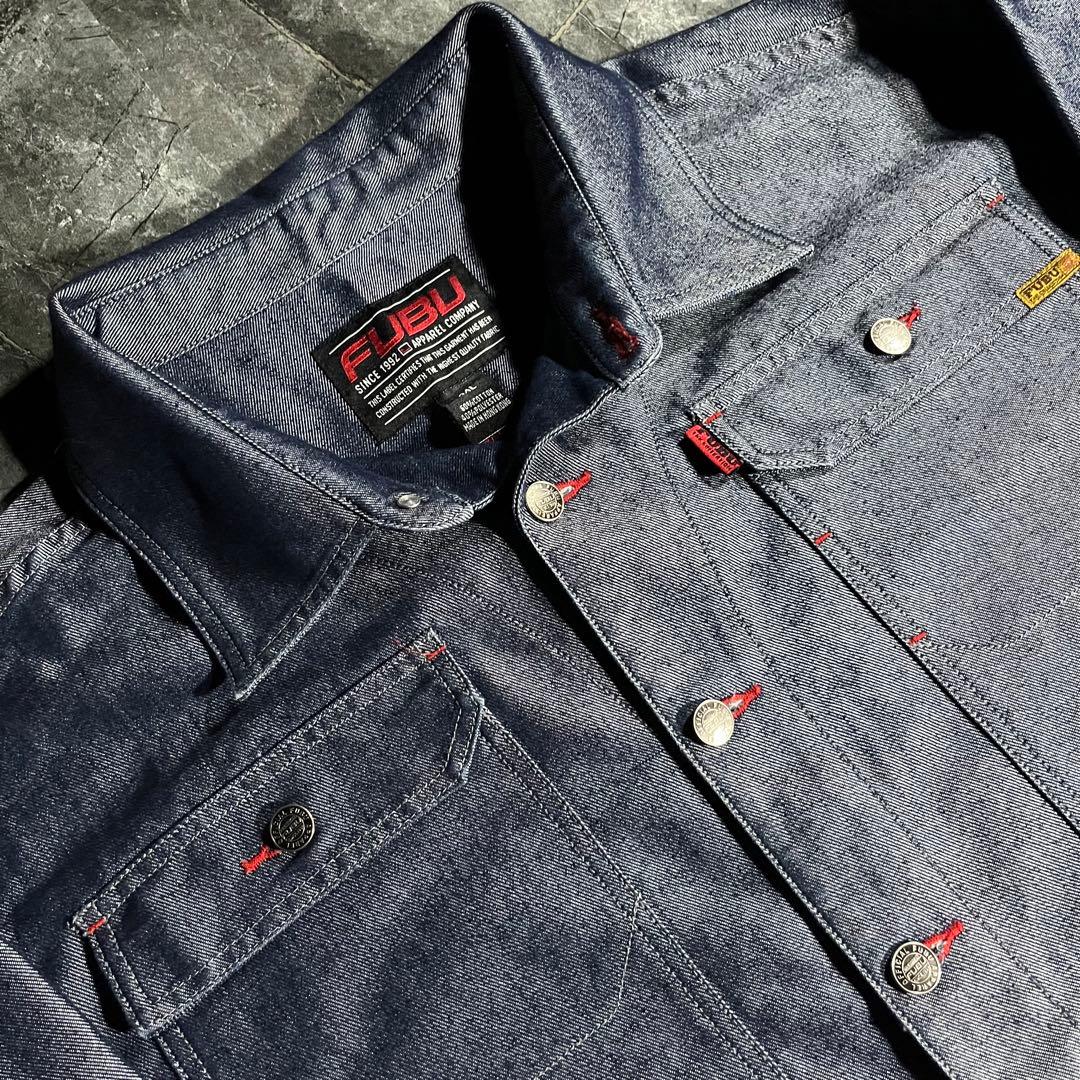 ☆レア☆ fubu 90s デニム オーバーオール 光沢 B系 ジャケット