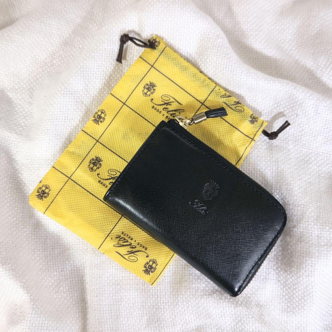 フェリージFelisiサフィアーノレザーキーケース黒ブラック【965/1】