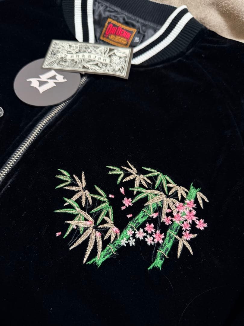 未使用 ONI DENIM 別珍 スカジャン 虎 富士山 虎 限定 美品